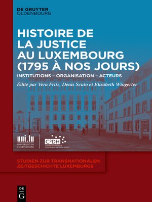 cover image of Histoire de la Justice au Luxembourg (1795 à nos jours)